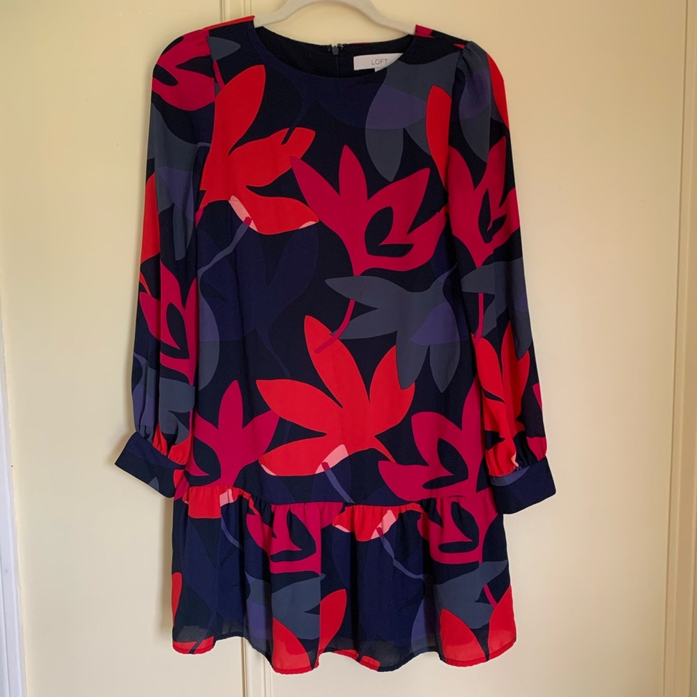 Colorful long sleeve dress